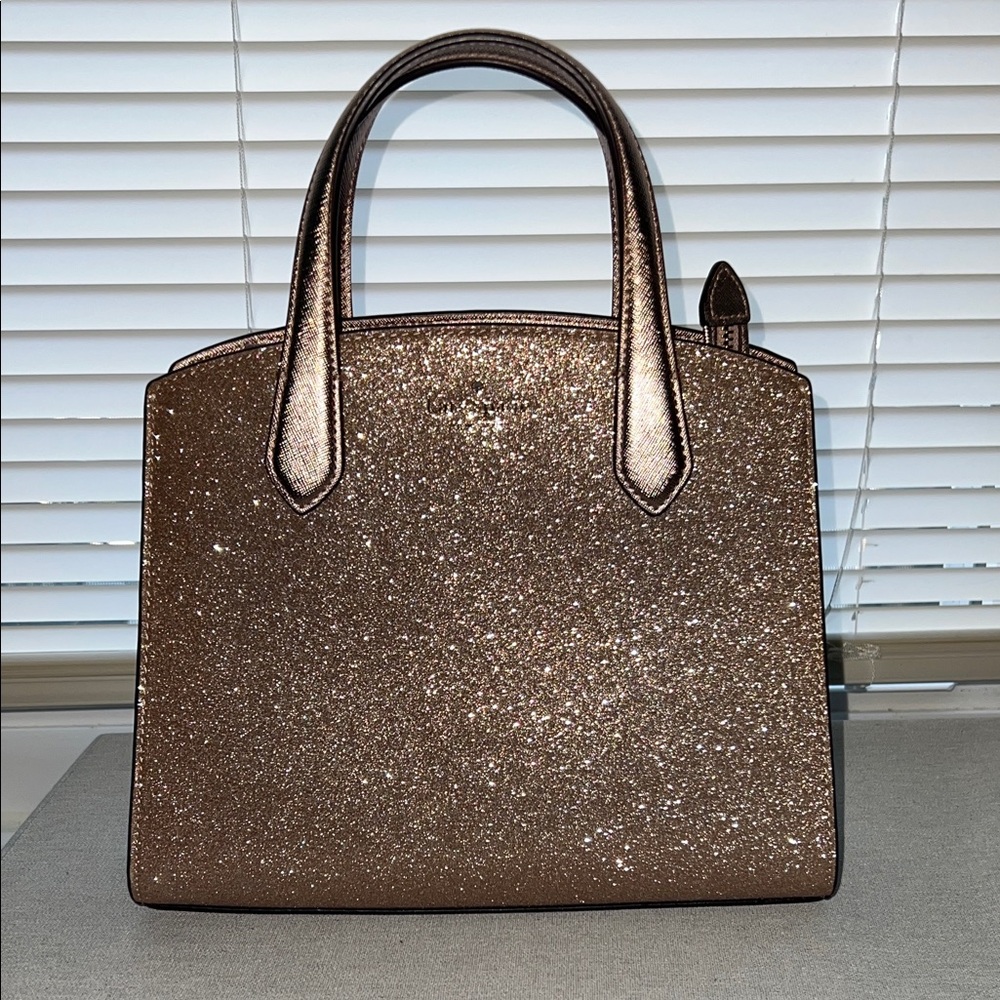 Elegant Glittery Brown Handbag